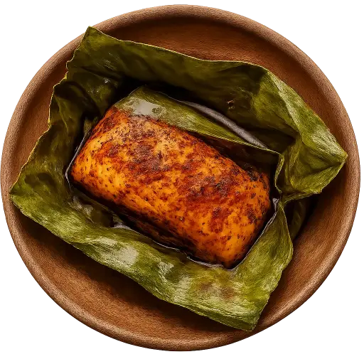 Arunachali Fish Wrapped in Banana Leaves