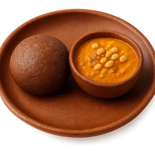 Ragi Sangati with Peanut Chutney