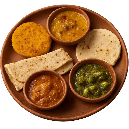 Rottis and Curries Thali