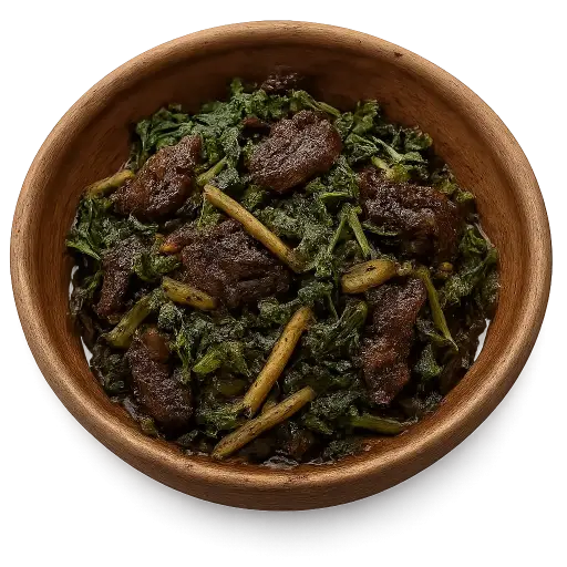 Smoked Beef with Greens